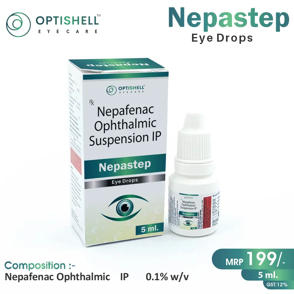 Nepafenac 0.1% w/v Eye Drops | Best price for PCD Pharma Franchise | Ocular pain & inflammation management